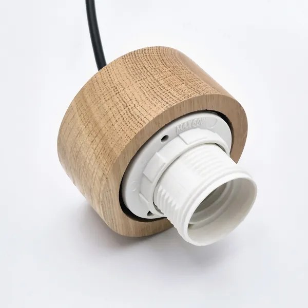 Lustră pe cablu HARMONY 1xE27/15W/230V d. 20 cm alb/stejar