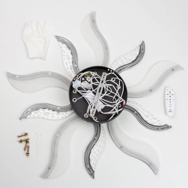 Lustră LED dimabilă aplicată Brilagi TWIST LED/65W/230V 3000-6500K negru + telecomandă