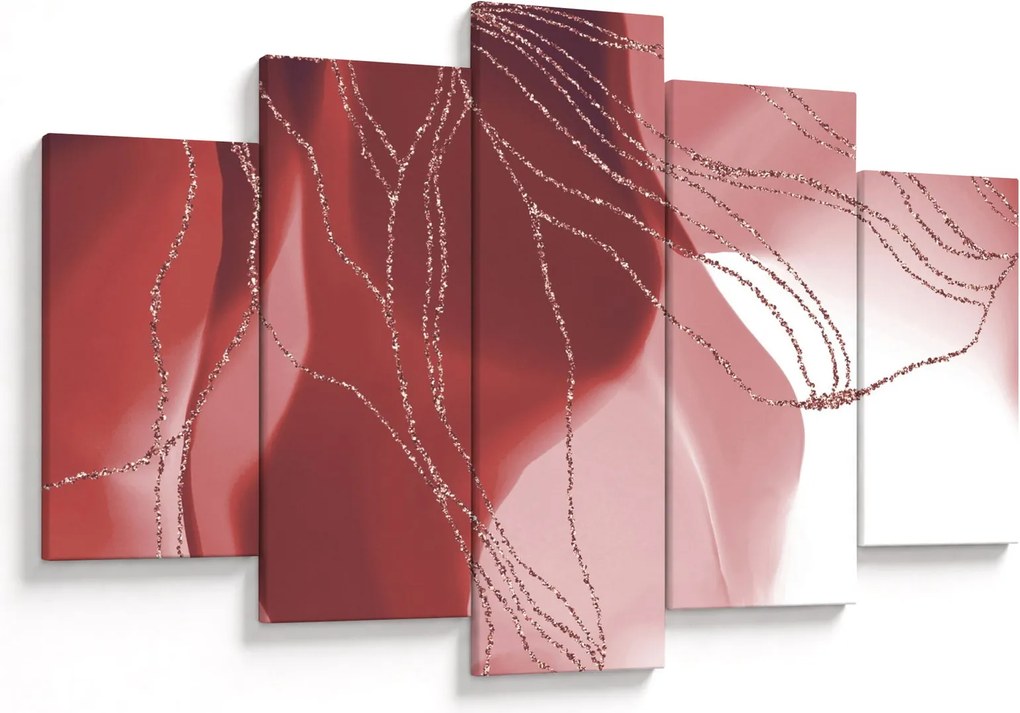 Tablou - Floare abstractă roșie N⁰1 (150x105 cm)