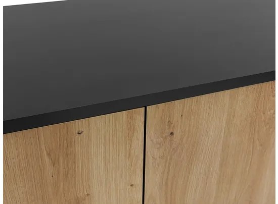 Comodă Oksewo 2D3SZ (Stejar artisan + Negru) . 1103665