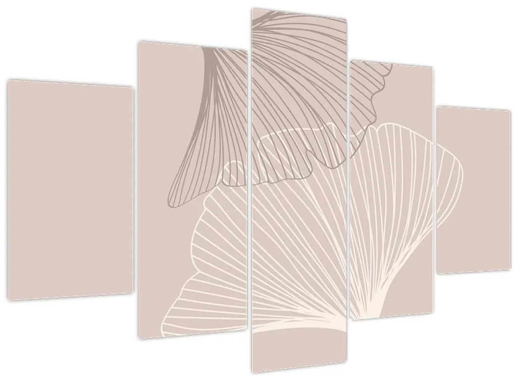 Tablou - Frunze bej N⁰2 (150x105 cm)