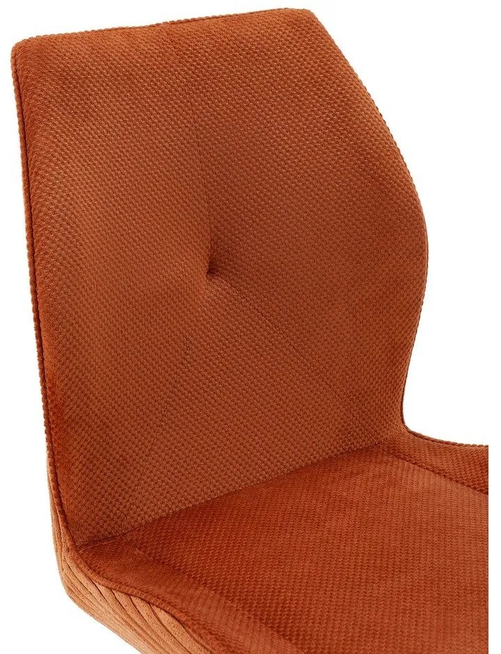 Scaune de dining portocalii 2 buc. din catifea reiată Adaya – Marckeric