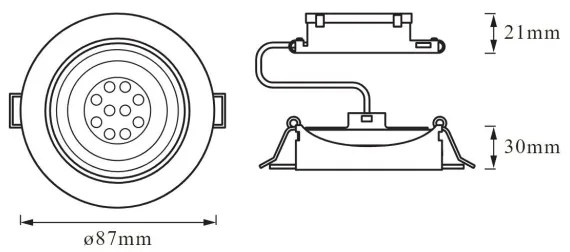 Osram - Set de 3 spoturi LED încastrate dimabile LED/4,9W/230V