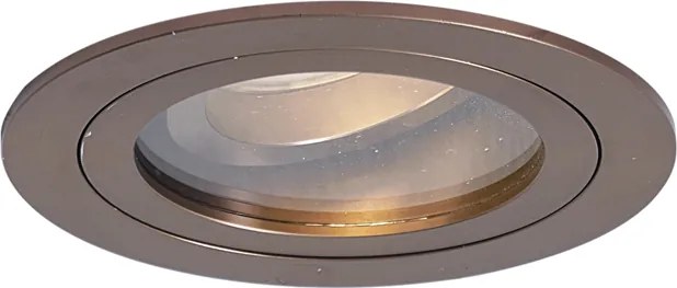 Set de 6 spoturi încastrate moderne bronz închis rotative și înclinabile IP44 - Chuck