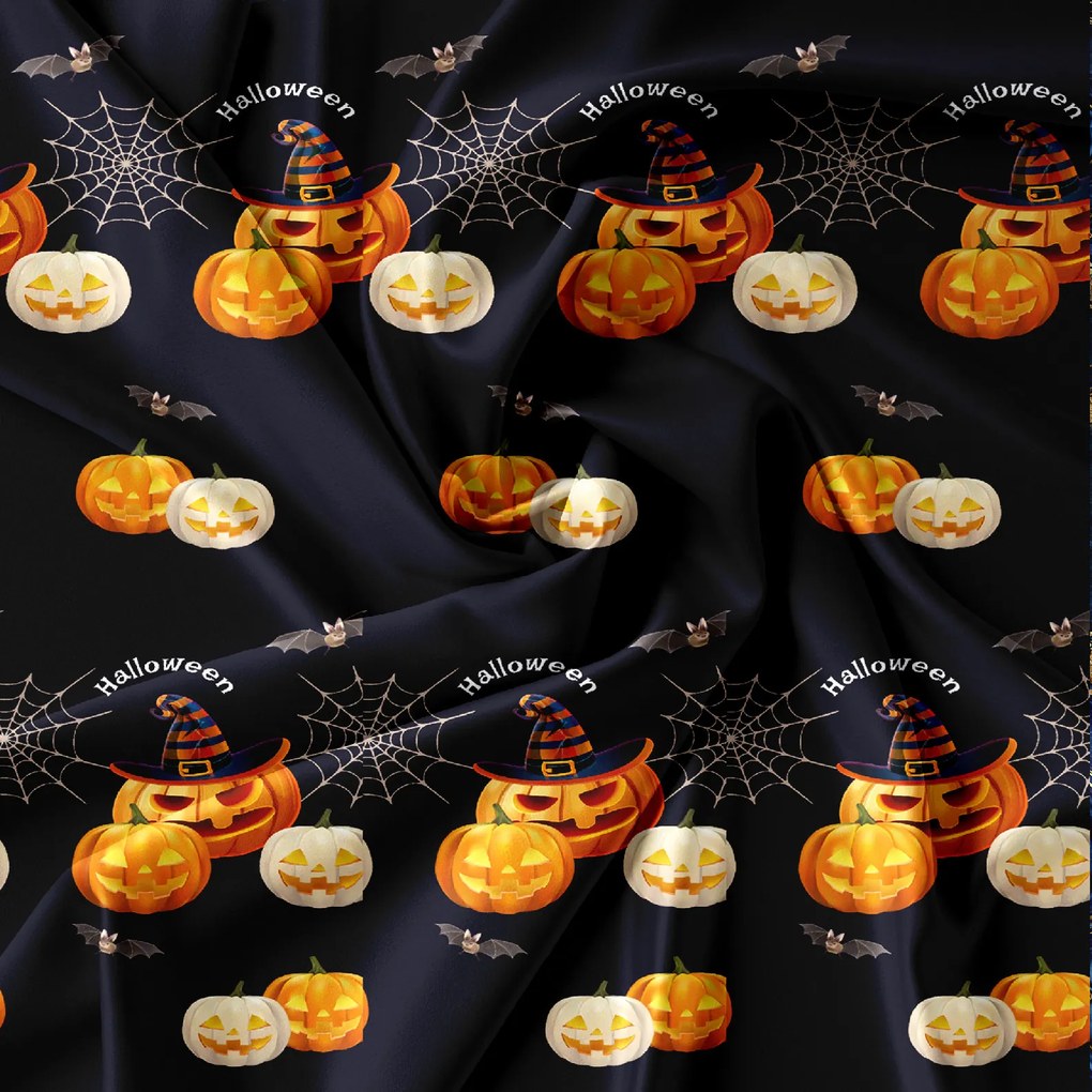 Lenjerie de pat din microfibra PUMPKIN NIGHT albastru inchis Dimensiune lenjerie de pat: 70 x 80 cm | 140 x 200 cm