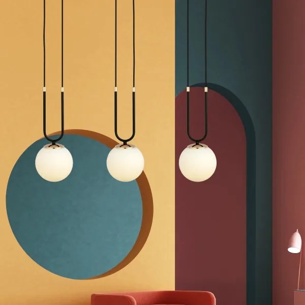 Lustră pe cablu GLAM 3xE14/10W/230V negru