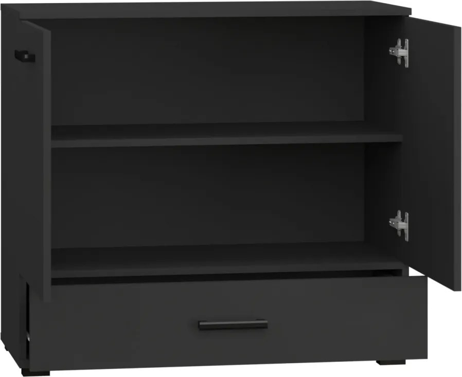 Comodă Frazio – 90x40x83 cm – Negru – Frazio Bufet 90 – Varianta 2