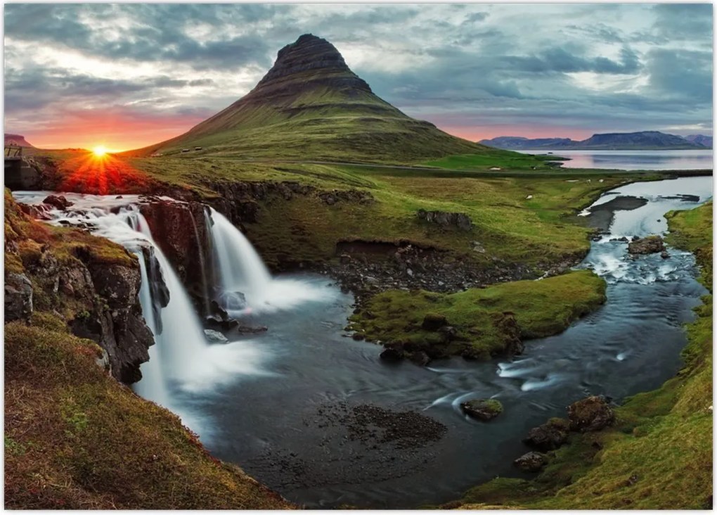 Tablou - Kirkjufell la apus (70x50 cm)