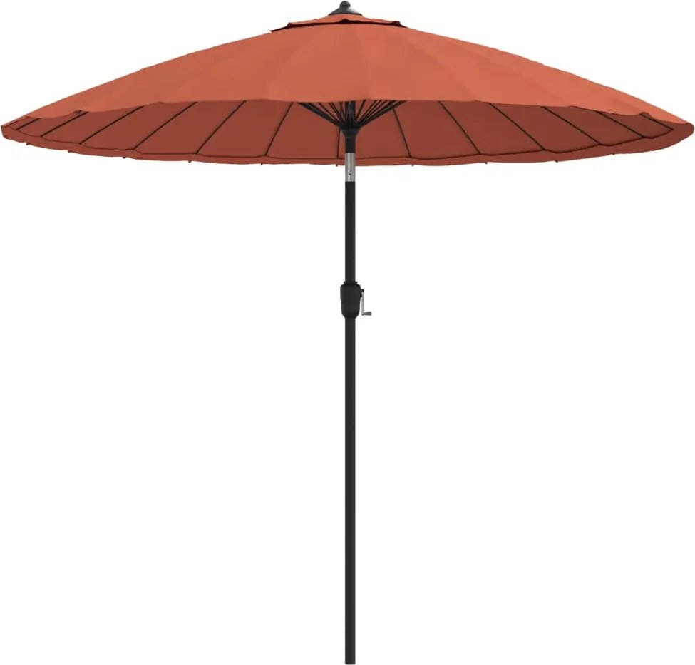 vidaXL Umbrelă de soare de exterior, stâlp aluminiu, cărămiziu, 270 cm