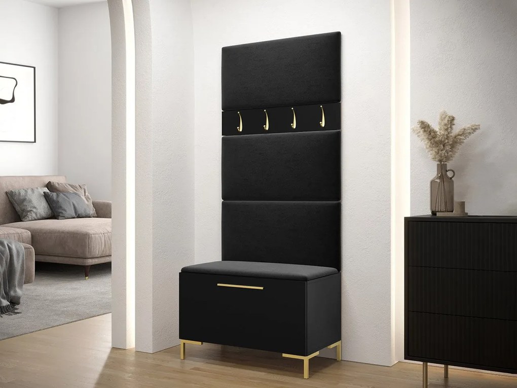Set mobilier hol III Futura (Negru + Negru). Promo -17%. 1070347