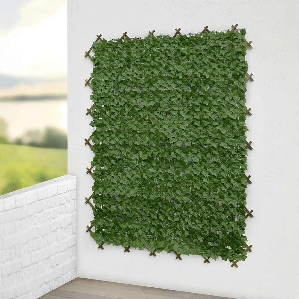 Paravan pentru balcon verde din plastic 300x100 cm Ivy – Maximex