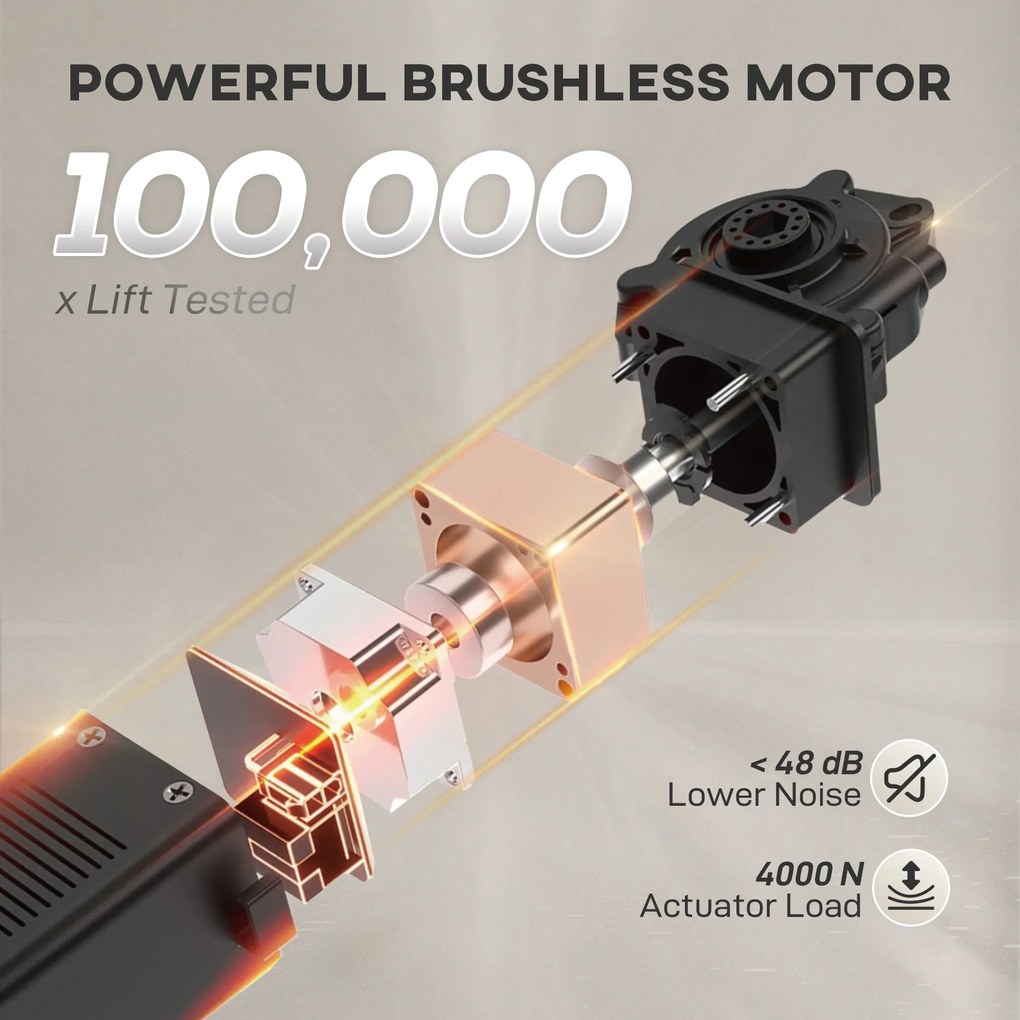 HOMCOM Fotoliu Reclinabil Electric cu Motor Brushless și Suport pentru Picioare, Crem | Aosom Romania