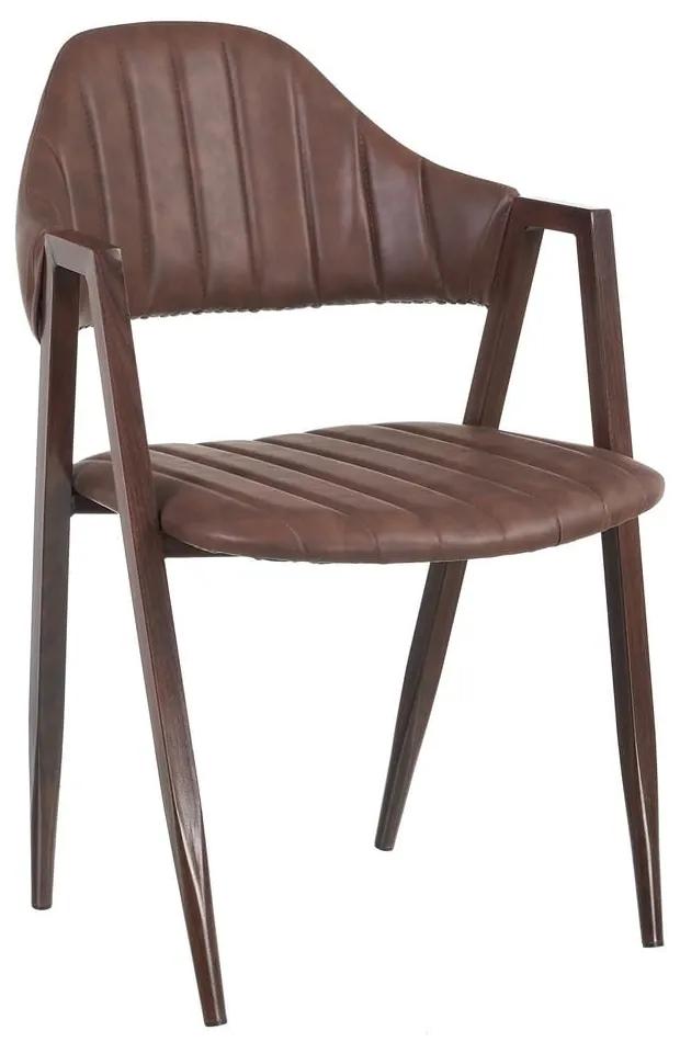 Set 2 scaune din metal si piele 51 X 58 X 78 CM