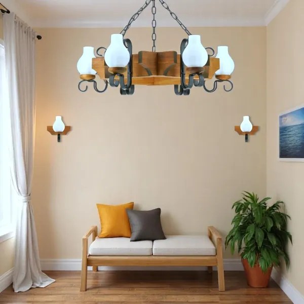 Lustră pe lanț Brilagi QUEEN 6xE14/40W/230V fag