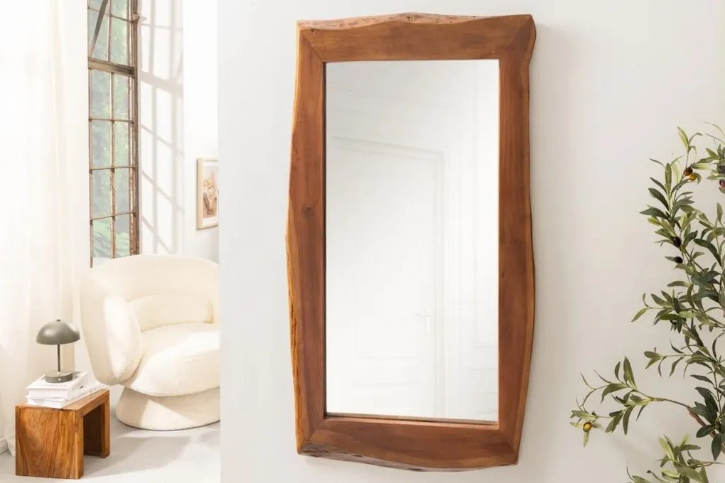 Oglinda decorativa cu margini din lemn MAMMUT 160cm