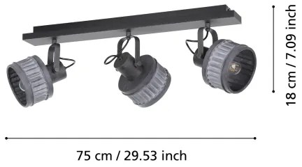 Spot TURROCK 3xE27/28W/230V Eglo 43446