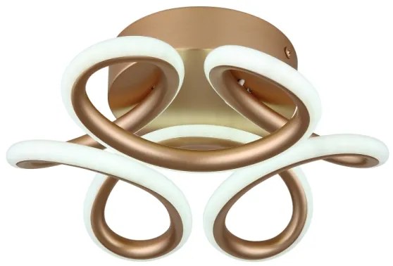 Plafonieră LED Globo 67386-24CH MELISAND 24W/230V d. 26 cm auriu