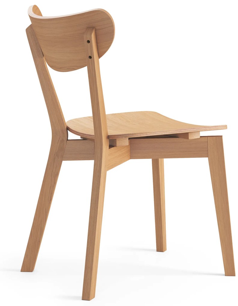 MAZZONI EXPORT ROXY Stejar natural - SCAUN DE LEMN PENTRU SALON SUFRAGERIE BUCĂTĂRIE RETRO