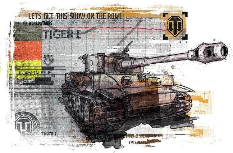 Ilustrație World of Tanks - Tiger, WOT