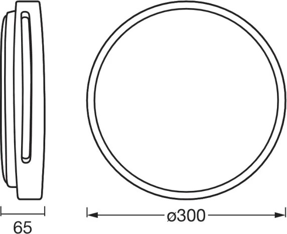 Osram - ORBIS WOODBURRY Plafonieră LED dimabilă, 16 W, 230 V, Ø 30 cm