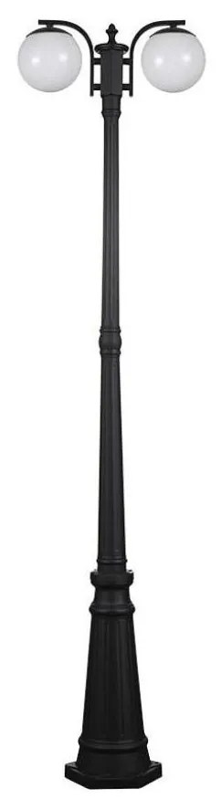 Lampă de exterior neagră 2xE27/60W/230V IP44 199 cm