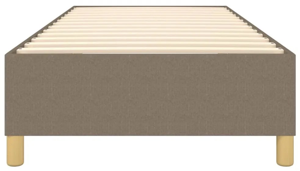 Cadru de pat box spring, gri taupe, 90x190 cm, textil Gri taupe, 35 cm, 90 x 190 cm