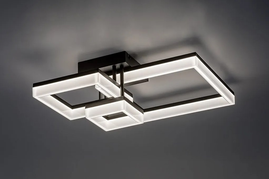 Plafoniera LED design geometric Amilia negru