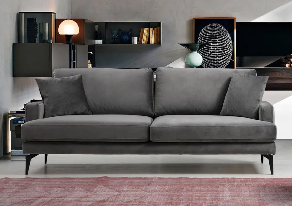 Canapea cu 3 Locuri Papira 3 Seater, Gri
