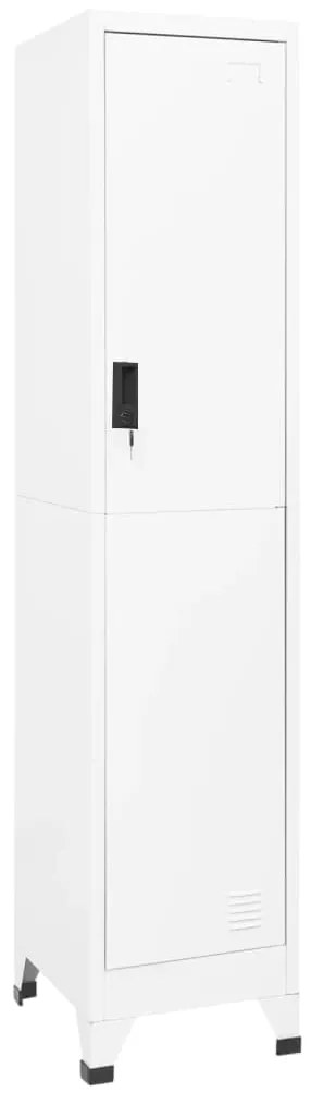 vidaXL Fișet, alb, 38x45x180 cm, oțel