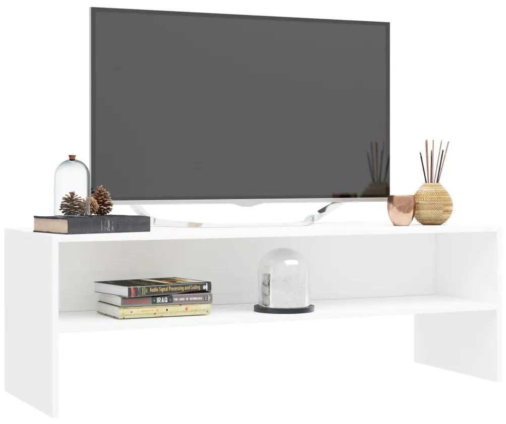 Comoda TV, alb, 120 x 40 x 40 cm, lemn prelucrat 1, Alb
