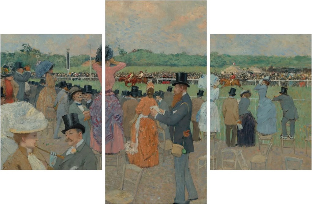 Tablou - Jean-Louis Forain, The Races at Longchamp, reproducere (90x60 cm)