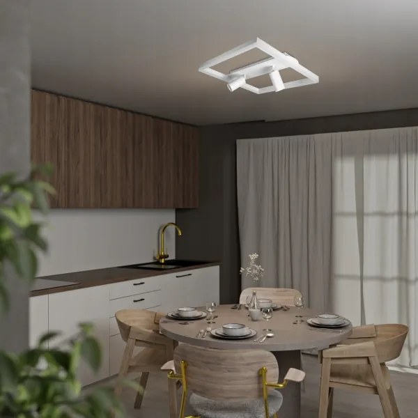 Plafonieră LED/38W/230V + 2xGU10/30W alb