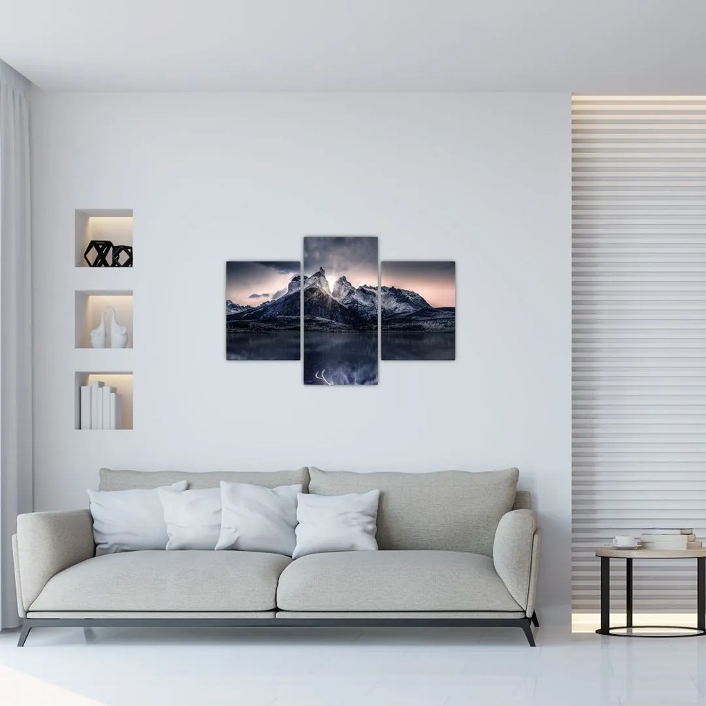 Tablou lacul cu munte (90x60 cm)