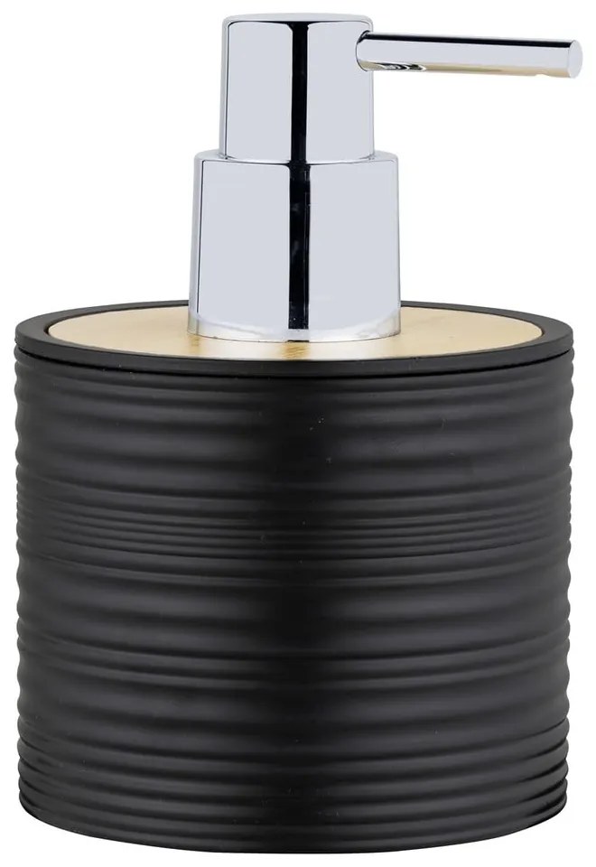 Dozator de săpun lichid negru din plastic 350 ml Lyon – Allstar