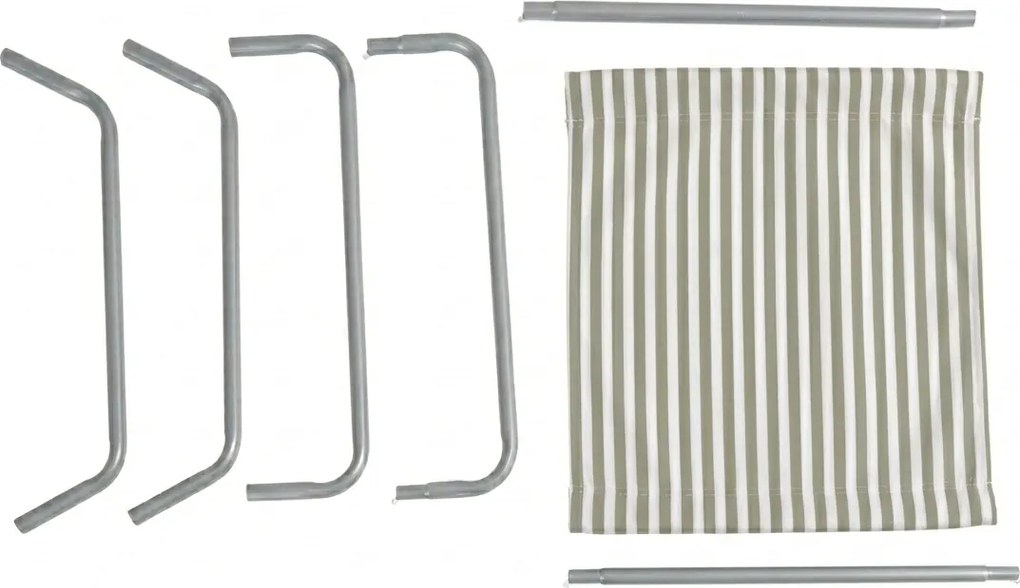 Sezlong de plaja pliabil SAND STRIPES, verde