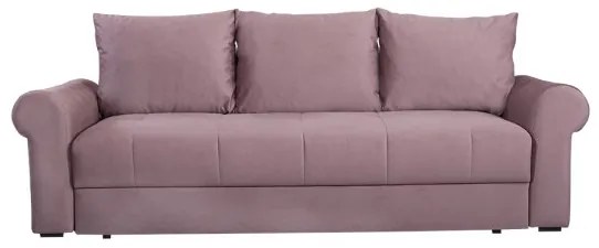 Canapea Extensibila Trendy, 3 Locuri, Lada Depozitare, Roz, 243 Cm
