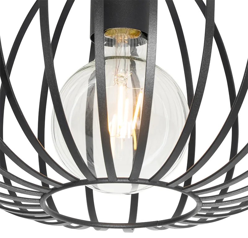Plafoniera de design neagră 30 cm - Johanna