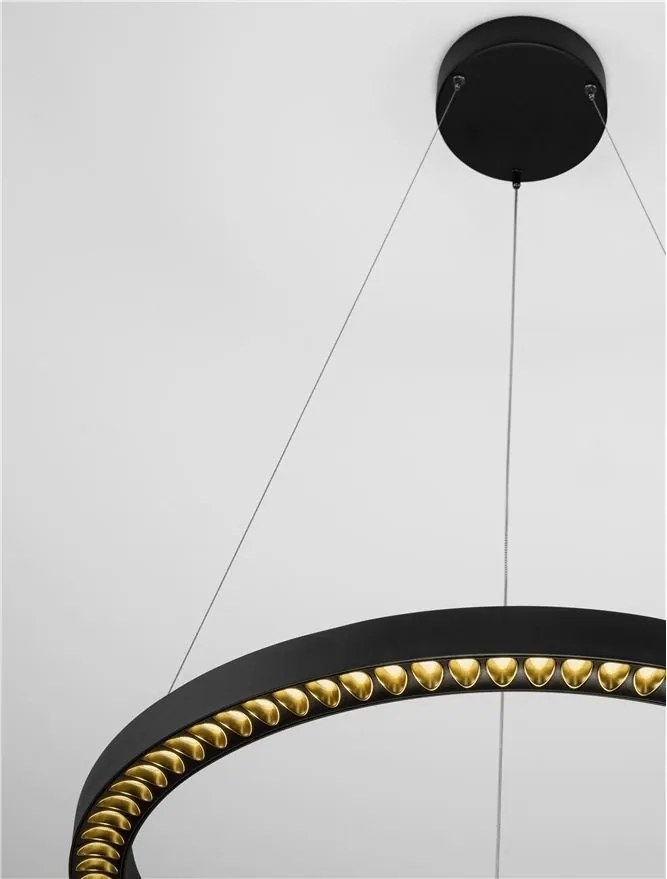 Lustra suspendata LED design circular DEOS negru NVL-9030894