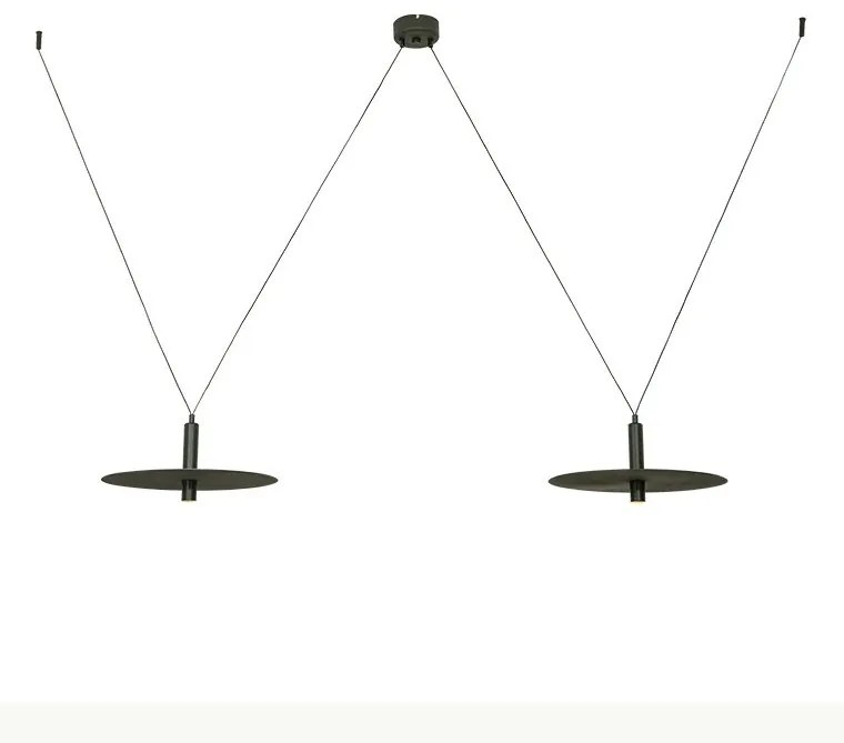 Lustra LED decorativa design modern Kurt 2L negru