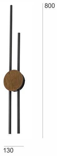 Aplică LED Brilagi WOODY COLLINE LED/15W/230V 80 cm stejar nuc