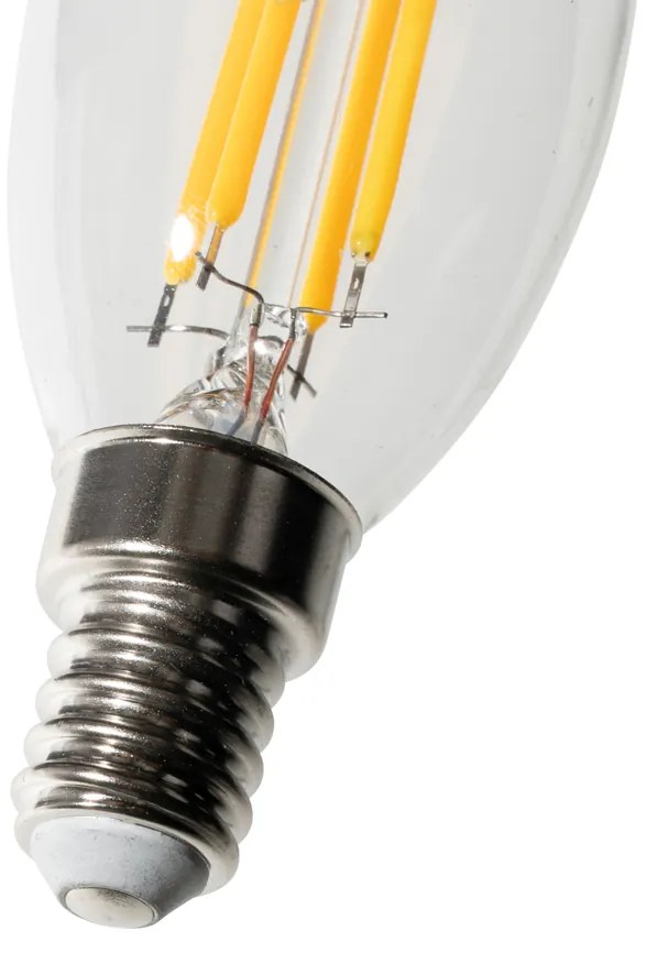 Set van 5 E14 3-staps dimbare LED lampen B35 helder 4W 450 lm 2700K