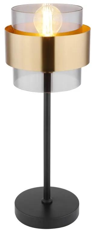 Veioza, lampa de masa design modern MILLEY negru, auriu