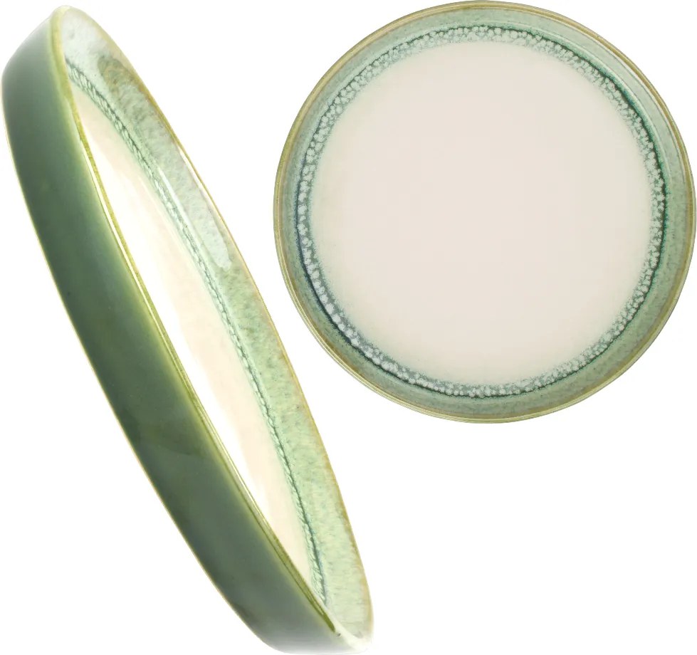 Farfurie Mare Infinity Green 25cm, Glazurare Manuala (Horeca Profesional)