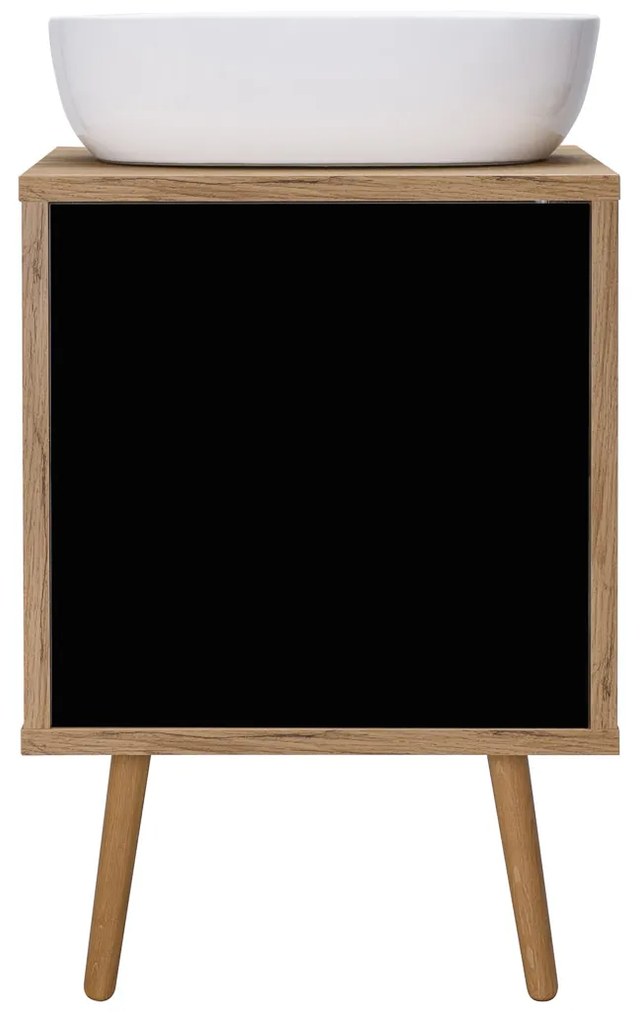 Oltens Hedvig dulap 50x45x49.7 cm dulap atârnat sub chiuvetă negru-stejar 60203360