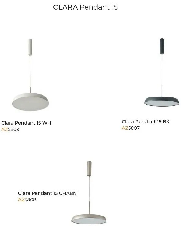 Lustra/Pendul LED modern CLARA 15 champagne