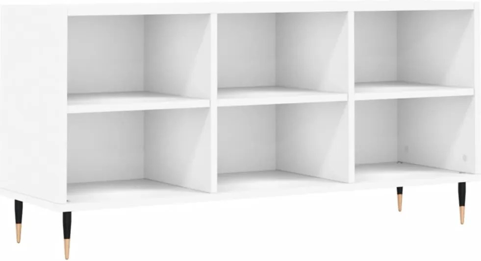 vidaXL Comodă TV, alb, 103,5x30x50 cm, lemn compozit