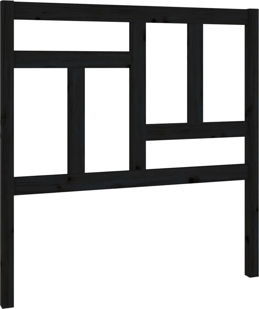 vidaXL Tăblie de pat, negru, 95,5x4x100 cm, lemn masiv de pin