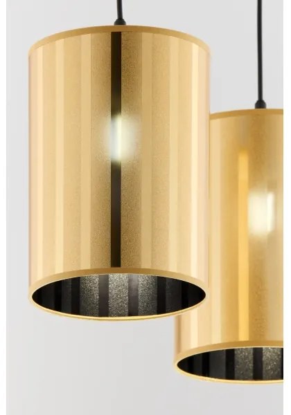 Jupiter 2091 - Lustru suspendat pe cablu CORTINA 2xE27/15W/230V, auriu/negru