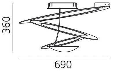 Plafonieră LED dimabilă Artemide 1255120A PIRCE LED/44W/230V 3000K auriu