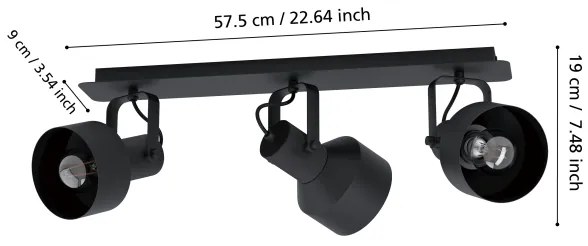 Spot CASIBARE 3xE27/28W/230V Eglo 99519
